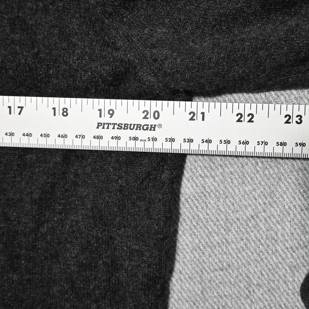 Banana Republic Quarter Zip Sweater Mens Cashmere M Charcoal Gray